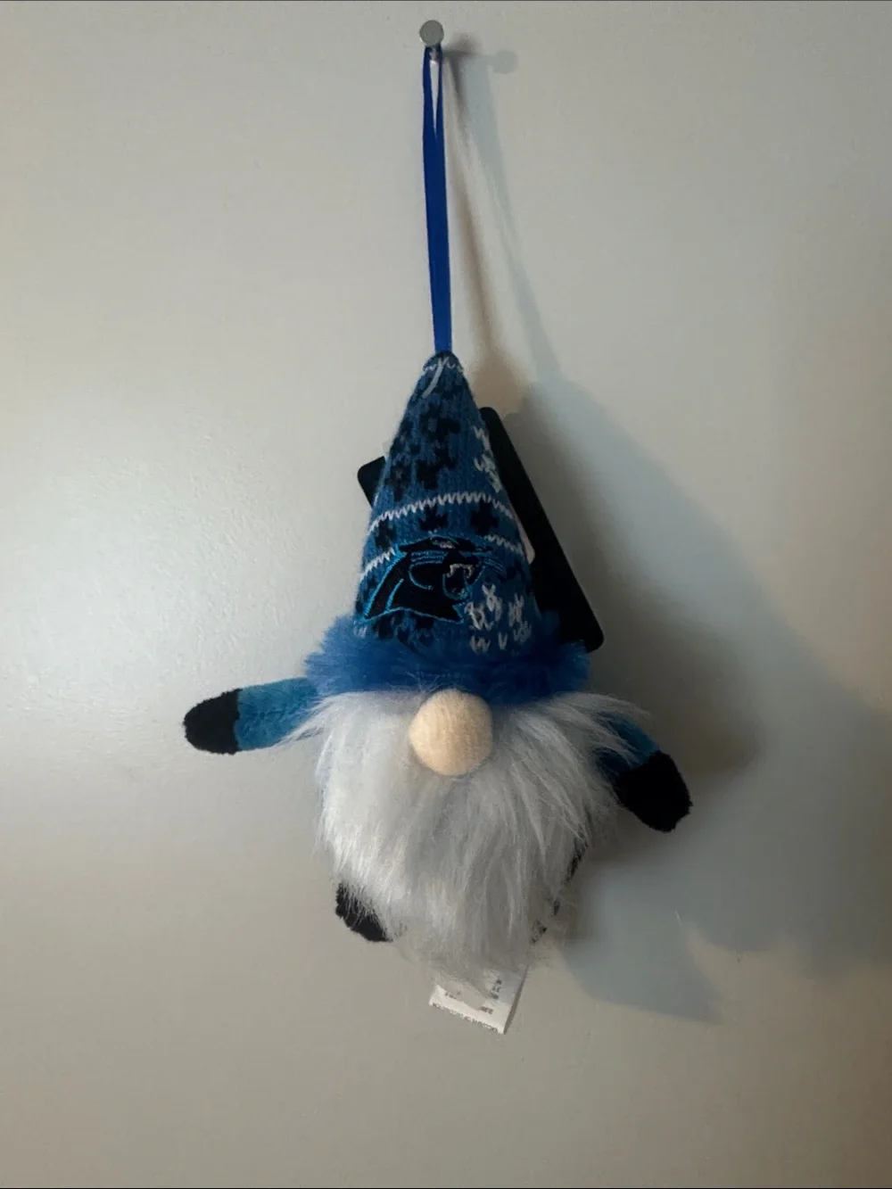 Carolina panthers Christmas Tree Holiday Ornament Plush Gnome NFL Team Logo new